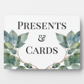 Elegante botanische groentegroenen blad fotoplaat (voorkant)