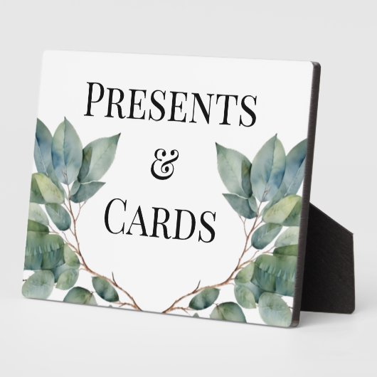 Elegante botanische groentegroenen blad fotoplaat (Zijkant)