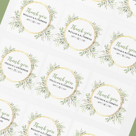 Elegante botanische groenvoorziening vierkante sticker