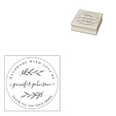 Elegante botanische handgemaakt met liefde op maat rubberstempel (Gestempeld)