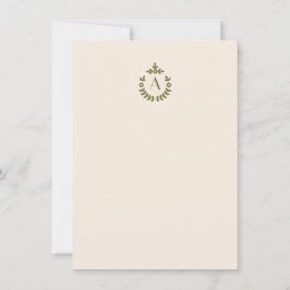 Elegante Botanische Hanger Crest Initiaal Monogram Notitiekaartje