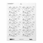 Elegante botanische hangmapset etiket (Full Sheet)