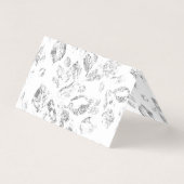 Elegante botanische hangmapset kaart (Achterkant)