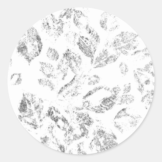 Elegante botanische hangmapset ronde sticker (Voorkant)