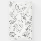 Elegante botanische hangmapset spandoek (Verticaal)
