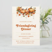 elegante botanische herfst Friendsgiving Kaart (Staand voorkant)