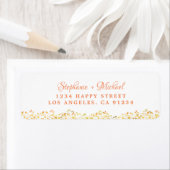 Elegante Botanische Herfst Greenery bladeren Etiket (Insitu)