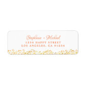 Elegante Botanische Herfst Greenery bladeren Etiket (Voorkant)