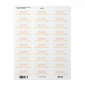 Elegante botanische herfstgroen bladeren etiket (Full Sheet)
