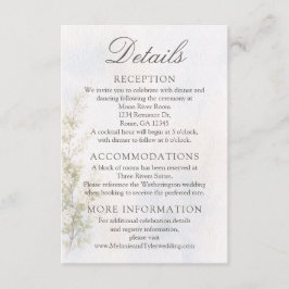 Elegante Botanische Huwelijksdetails Kaart