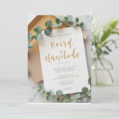 Elegante botanische huwelijksuitnodiging | Modern Kaart (Staand voorkant)