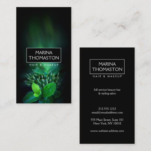 Elegante Botanische I Salon, Beauty Visitekaartje (Voorkant / Achterkant)