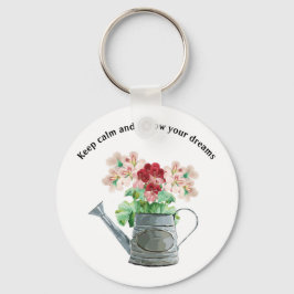 Elegante Botanische Illustratie Sleutelhanger