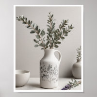 Elegante botanische illustraties lavendel Wallart