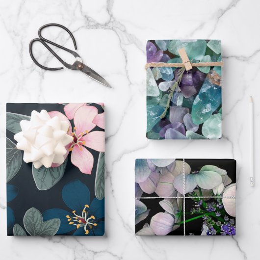 Elegante Botanische Inpakpapier Vel (Voorkant)