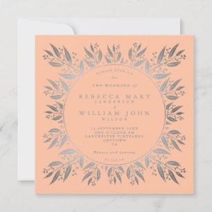 Elegante botanische Italiaanse stijl bruiloft Kaart