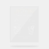 Elegante botanische kam monogram Signature Drink Acryl Bord (Voorkant)