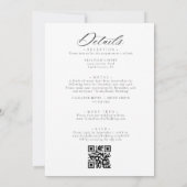 Elegante botanische kam monogram Wedding Qr Code Kaart (Achterkant)
