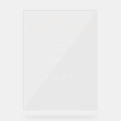 Elegante botanische kam monogram Welkomstbord Acryl Bord (Voorkant)