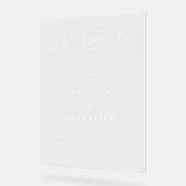 Elegante botanische kam monogram Welkomstbord Acryl Bord (Hoek)