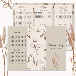 Elegante Botanische Katoen Roze Drievoudige Brochu