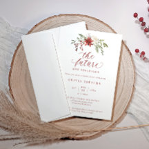 Elegante botanische kerst bruidsdouche