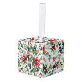 Elegante Botanische Kerst Robin Waterverf Decoratie (Voorkant hoekig)