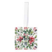 Elegante Botanische Kerst Robin Waterverf Decoratie (Voorkant)