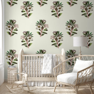 Elegante  Botanische Kerst Rozen Bloemen Behang