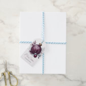 Elegante botanische kerstbal Kerstmis Cadeaulabel (Met Touw)