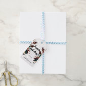 Elegante botanische kerstcadeautag | Rustieke wint Cadeaulabel (Met Touw)