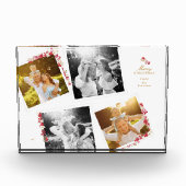 Elegante Botanische Kerstcollage Fotolijsten Fotoblokken (Voorkant)