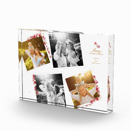 Elegante Botanische Kerstcollage Fotolijsten Fotoblokken (Rechts)