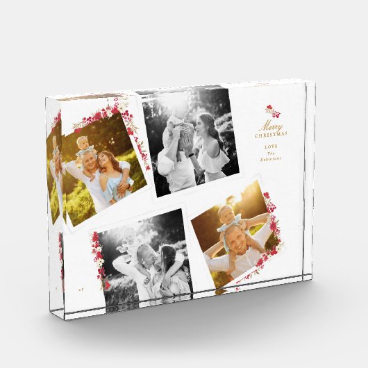 Elegante Botanische Kerstcollage Fotolijsten Fotoblokken (Links)