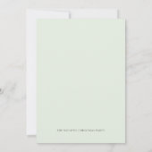 Elegante botanische kerstfeestuitnodiging kaart (Achterkant)