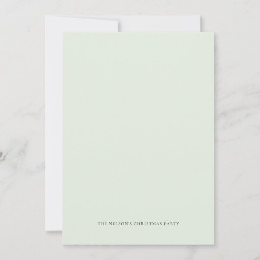 Elegante botanische kerstfeestuitnodiging kaart (Achterkant)