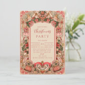 Elegante Botanische Kerstversiering Kaart (Staand voorkant)