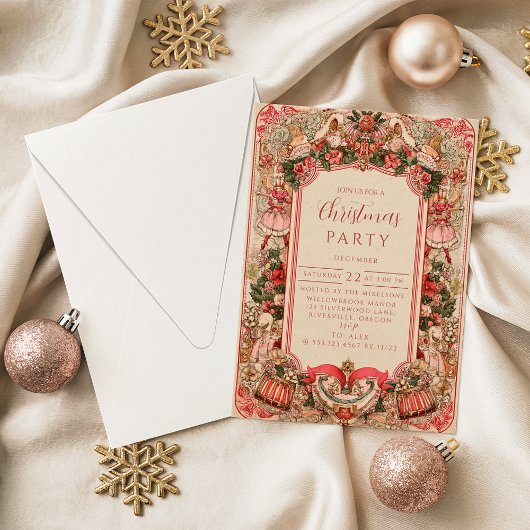 Elegante Botanische Kerstversiering Kaart
