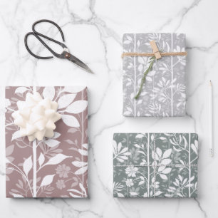 Elegante botanische klimranken zachte silhouet inpakpapier vel