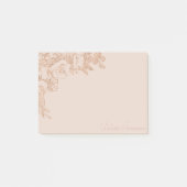 Elegante Botanische | Koper Roze Gouden Bloem Moti Post-it® Notes (Voorkant)