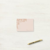 Elegante Botanische | Koper Roze Gouden Bloem Moti Post-it® Notes (Op bureau)