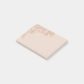 Elegante Botanische | Koper Roze Gouden Bloemstuk  Post-it® Notes (Schuin)