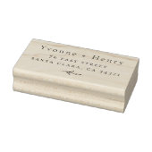 Elegante botanische koppels bruiloft retour adres rubberstempel (Stempel)