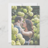 Elegante Botanische koppels rustieke foto bruiloft Kaart (Achterkant)