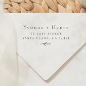 Elegante botanische koppels terug adres  zelfinktende stempel