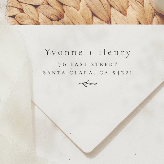 Elegante botanische koppels terug adres zelfinktende stempel