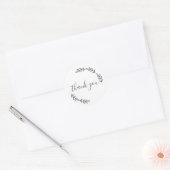 Elegante botanische krans bedankt ronde sticker (Envelop)