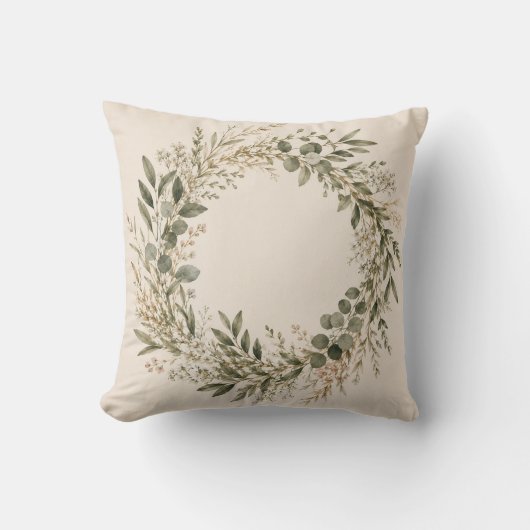 Elegante botanische krans decoratieve kussen (Voorkant)