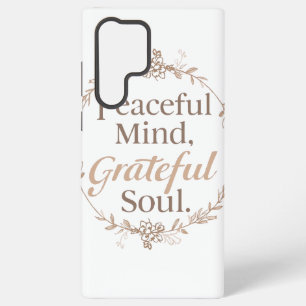 Elegante botanische krans met Zen-citaat Samsung Galaxy Hoesje