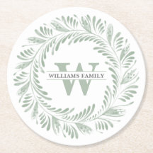 Elegante botanische krans monogram